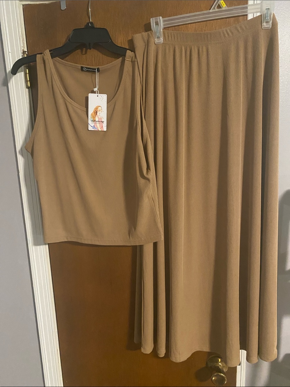 Women’s Maxi Skirt in Camel - Soft Flowing Style